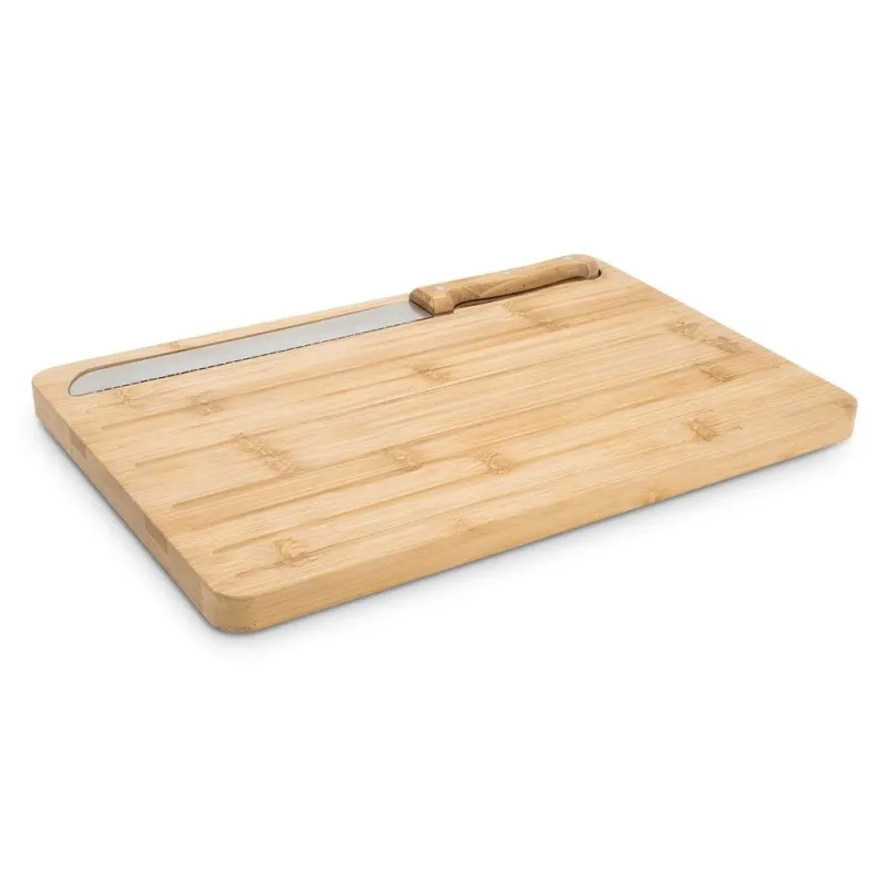 Tocător de pâine din bambus cu cuțit inclus Catcher – cu imprimare personalizată