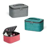 Geantă de toaletă de înaltă densitate 300D cu mâner căptușit Eliza – cu imprimare personalizată — fotografia 2