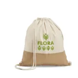 Rucsac cu snur 100% bumbac (160 g/m²) Sablon – cu imprimare personalizată — fotografia 5