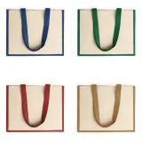 Tote bag Nantes laminată din iută 320 g/m² — fotografia 4