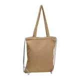 Tote bag 2 în 1 din bumbac reciclat (sacoșă si rucsac) 140 g/m² — fotografia 5