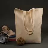 Tote bag cu burduf din bumbac premium de 240g cu mânere lungi 38x42x9cm — fotografia 2
