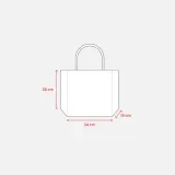 Geantă din iută cu mânere din bumbac. Prezintă închidere cu fermoar – cu imprimare personalizată — fotografia 4
