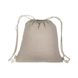 Rucsac din bumbac reciclat, cu șnur, de 150 g/m² – cu imprimare personalizată — fotografia 2