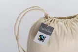 Rucsac din bumbac FAIRTRADE ® de 140 g/m², cu închidere cu șnur – cu imprimare personalizată — fotografia 3