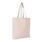 Tote bag cu burduf din bumbac premium de 300g cu mânere lungi 38x42+9 cm — fotografia 1
