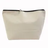 Trusă de cosmetice din bumbac periat, 10 oz, cu fermoar – cu imprimare personalizată — fotografia 2