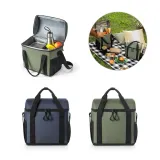 Geantă frigorifică căptușită din poliester reciclat 600D ripstop 11 L Roma M – cu imprimare personalizată — fotografia 2