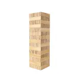 Turn din blocuri de lemn, 45 de blocuri, cu săculeț din bumbac – cu imprimare personalizată — fotografia 3