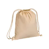 Rucsac din bumbac organic de 220 g/m², cu închidere cu șnur – cu imprimare personalizată — fotografia 1