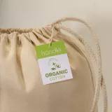 Rucsac din bumbac organic de 220 g/m², cu închidere cu șnur – cu imprimare personalizată — fotografia 4