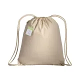 Pungă din bumbac organic cu șnur și colțuri întărite – cu imprimare personalizată — fotografia 2