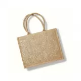 Tote bag iuta cu fire aurii big - Shimmer Jute Shopper — fotografia 2
