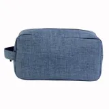 Trusă de cosmetice din țesătură de poliester melanj 300D, cu mâner – cu imprimare personalizată — fotografia 2