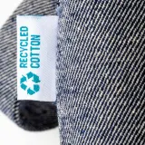Pungă de cumpărături din bumbac reciclat, 280 g/m², cu mânere lungi – cu imprimare personalizată — fotografia 4