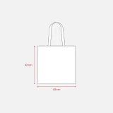 Tote bag de cumpărături din bumbac de 135 g/m², cu mânere lungi — fotografia 4
