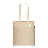 Pungă de cumpărături din bumbac organic, 190 g/m², cu mânere lungi – cu imprimare personalizată — fotografia 2