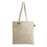 Pungă de cumpărături Fairtrade® de 140 g/m², cu mânere lungi – cu imprimare personalizată — fotografia 2