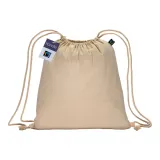 Rucsac din bumbac FAIRTRADE ® de 140 g/m², cu închidere cu șnur – cu imprimare personalizată — fotografia 2