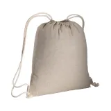 Rucsac din bumbac reciclat, cu șnur, de 150 g/m² – cu imprimare personalizată — fotografia 1
