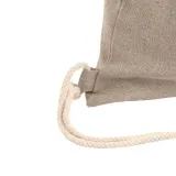 Rucsac din bumbac reciclat, cu șnur, de 150 g/m² – cu imprimare personalizată — fotografia 3