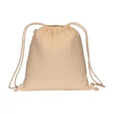Rucsac din bumbac organic de 220 g/m², cu închidere cu șnur – cu imprimare personalizată — fotografia 3