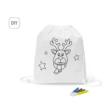 Rucsac cu snur de colorat pentru copii Glencoe – cu imprimare personalizată — fotografia 5