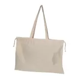 Tote bag mare din bumbac organic cu mânere lungi si snur strangere 180 g/m² — fotografia 2