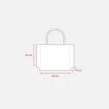 Geantă de cumpărături din bumbac laminat, 300 g/m² – cu imprimare personalizată — fotografia 3