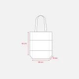 Pungă de cumpărături din material nețesut, sudată termic, cu pliu de lărgire – cu imprimare personalizată — fotografia 4