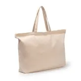 Bag Belmox greige din bumbac 230 g/m² cu fermoar — fotografia 1