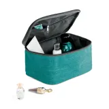 Geantă de toaletă de înaltă densitate 300D cu mâner căptușit Eliza – cu imprimare personalizată — fotografia 7