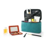 Geantă de toaletă de înaltă densitate 300D cu mâner căptușit Eliza – cu imprimare personalizată — fotografia 8