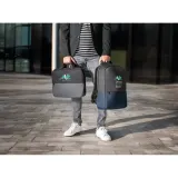 Rucsac anti-furt din poliester reciclat de înaltă densitate 600D Genoa Bpack – cu imprimare personalizată — fotografia 5