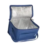 Geantă termoizolantă Melange din PET reciclat, cu interior argintiu din bumbac reciclat – cu imprimare personalizată — fotografia 3