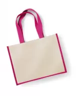Tote bag pictat clasic bumbac si Iuta - Printers' Jute Classic Shopper — fotografia 6