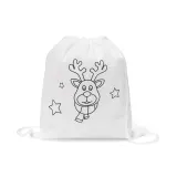 Rucsac cu snur de colorat pentru copii Glencoe – cu imprimare personalizată — fotografia 3
