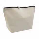 Trusă de cosmetice din bumbac periat, 10 oz, cu fermoar – cu imprimare personalizată — fotografia 1