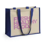 Tote bag Nantes laminată din iută 320 g/m² — fotografia 3