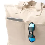 Bag Tonga greige din bumbac reciclat 420 g/m² cu fermoar — fotografia 3