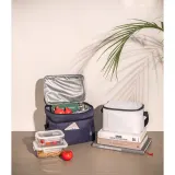 Geantă termică din poliester reciclat 600D cu curea reglabilă 7 L Cancun – cu imprimare personalizată — fotografia 5