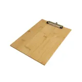 Dosar din bambus format A4 cu clemă metalică – cu imprimare personalizată — fotografia 1