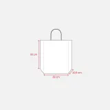 Hârtie 100% reciclată, 100 gr/m², pungă de cumpărături cu pliu lateral – cu imprimare personalizată — fotografia 3