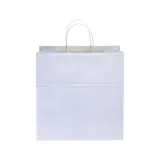 Pungă de cumpărături din hârtie de 100 gr/m², cu pliu lateral – cu imprimare personalizată — fotografia 2