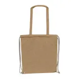 Tote bag 2in1 din bumbac reciclat Addison, 140 g/m² — fotografia 3
