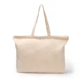 Bag Belmox greige din bumbac 230 g/m² cu fermoar — fotografia 2