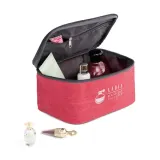 Geantă de toaletă de înaltă densitate 300D cu mâner căptușit Eliza – cu imprimare personalizată — fotografia 3