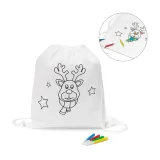 Rucsac cu snur de colorat pentru copii Glencoe – cu imprimare personalizată — fotografia 2