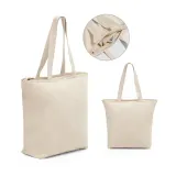 Tote bag din bumbac 100% cu fermoar (280 g/m²) Hackney — fotografia 2