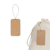 Etichetă dreptunghiulară fabricată din hârtie 100% reciclată (700 g/m²) Label Rectangular – cu imprimare personalizată — fotografia 2